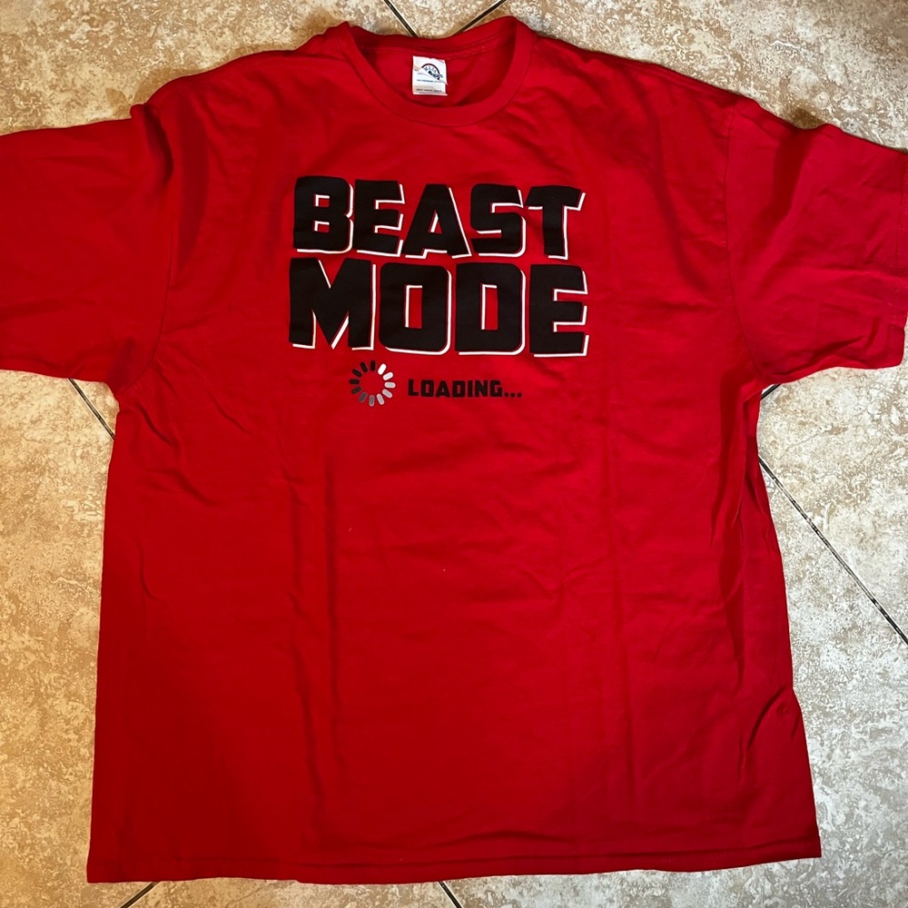 Red gym shirt